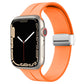 Magnetic Fold Clasp Silicone Watch Band, For Apple Watch Series 8&7 45mm, For Apple Watch Series 8&7 41mm