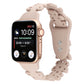 Cream butterfly-hollow silicone watch band for Apple Watch with butterfly cutouts
