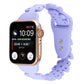Silicone watch band with butterfly cutouts, lavender for Apple Watch