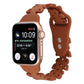 Silicone watch band with butterfly cutouts, chocolate brown for Apple Watch
