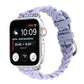 Lavender braided elastic watch band with braided links and metal clasp