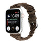 Brown braided nylon watch band with metal clasp for Apple Watch