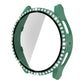 Light green diamond watch case with single-row rhinestones and tempered glass for Galaxy Watch5 44mm