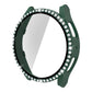 Dark green diamond watch case with single-row rhinestones and tempered glass for Galaxy Watch5 44mm
