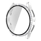 Silver diamond watch case with single-row rhinestones and tempered glass for Galaxy Watch5 44mm