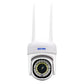 ESCAM white PTZ-style WiFi security camera with dual antennas and front lens