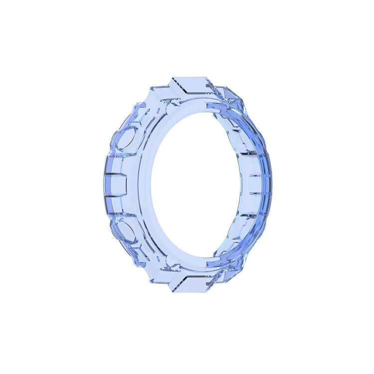 TPU watch case for Huami Amazfit T-Rex A1918, clear blue protective bezel