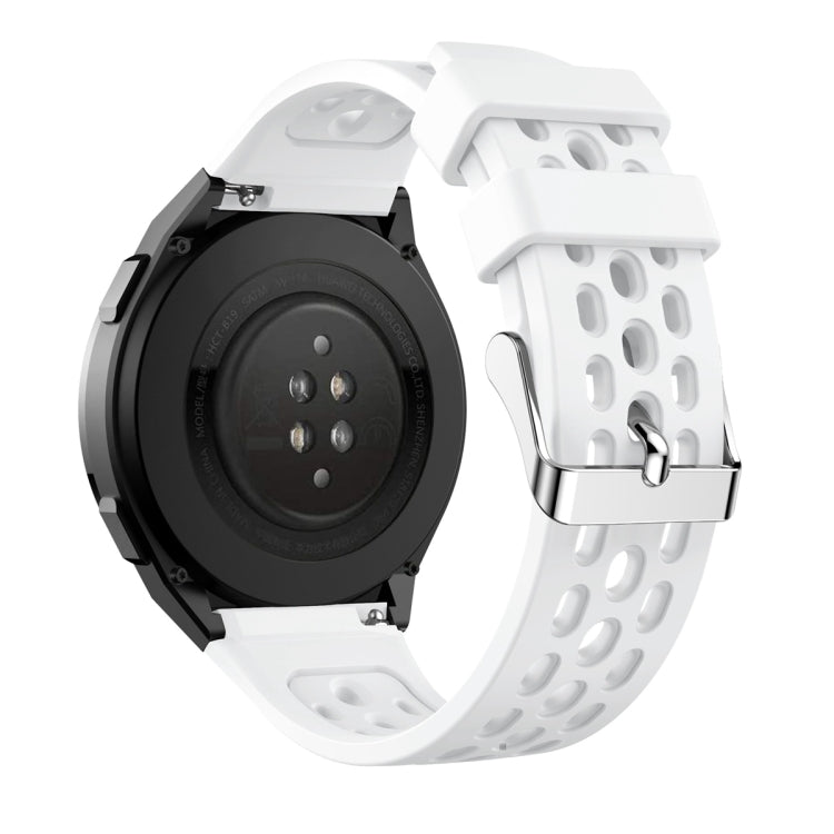 Solid Color Round Hole Silicone Watch Band, For Huawei Watch GT 2e