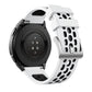 Two-tone silicone watch band, perforated back view, white and black, Huawei Watch GT 2e