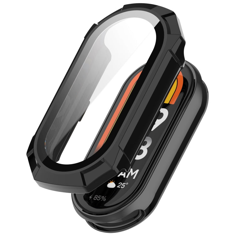 PC + Tempered Glass Integrated Protective Watch Case, For Xiaomi Mi Band 8