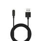 Coiled black USB charging cable for Huawei Band 8 smart watch, USB-A to connector