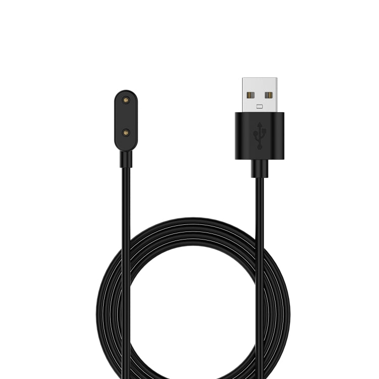 Coiled black USB charging cable for Huawei Band 8 smart watch, USB-A to connector