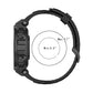 Black silicone watch strap with clasp and adjustable hole range