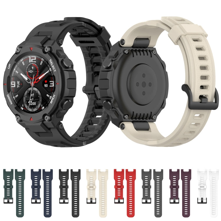 Silicone watch strap set in multiple colors with molded link holes