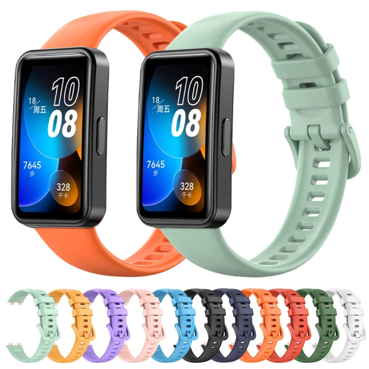 16mm Solid Color Silicone Replacement Watch Band, For Huawei Band 8
