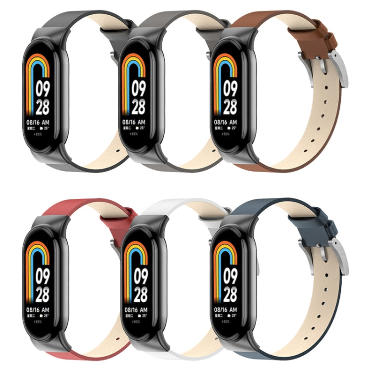 Leather Replacement Watch Band, For Xiaomi Mi Band 8