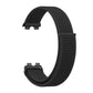 Woven nylon loop watch band for Huawei Band 8, black strap with clasp and buckle