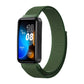 Woven nylon loop watch band for Huawei Band 8, army green woven strap