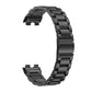 Black metal replacement watch band, three-strand chain with clasp connectors