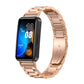 Rose gold metal replacement watch band with three-strand links for Huawei Band 8