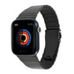 Black metal replacement watch band with link bracelet for Apple Watch