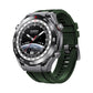 Silicone watch band in dark green with buckle and vented strap for Huawei Watch Ultimate