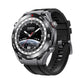 Silicone watch band black, side profile showing clasp and textured vent holes