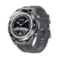 Dark grey silicone watch strap with adjustable holes and snap buckle clasp
