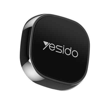 Mini magnetic car phone holder, black circular pad with Yesido logo