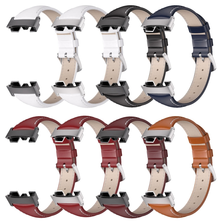 Genuine leather slim watch band set, multiple colors (white, black, red, blue, orange) for Redmi Watch 3
