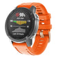Orange silicone watch band with rose-gold buckle for Garmin smartwatch, 20mm