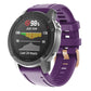 Purple silicone watch band with rose-gold buckle and adjustable holes