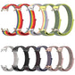 Breathable nylon loop watch band set with metal pin clasps, rainbow and solid colors