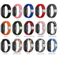Assorted braided nylon watch bands with stainless steel buckles, multiple colors