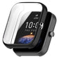 Black TPU full-coverage watch protective case with clear front window for Amazfit Bip 3