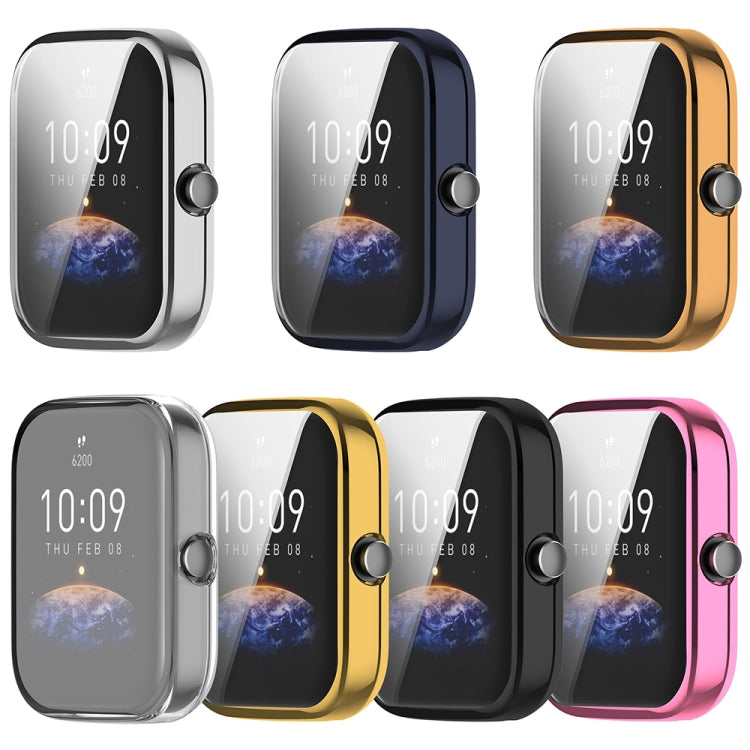 Universal full-coverage TPU watch protective case with electroplated metal-look frame, many colors