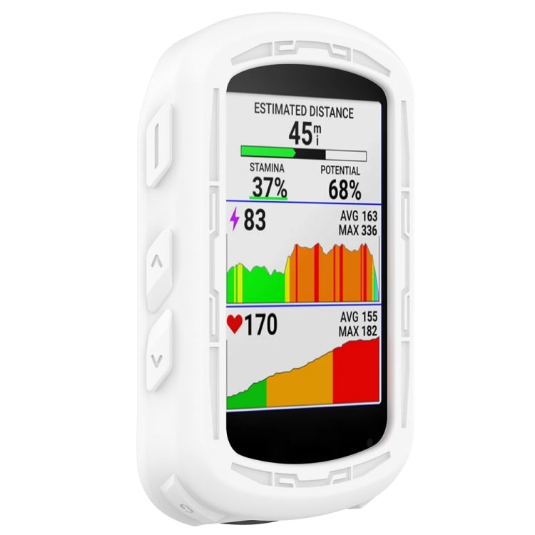 White silicone protective case with side buttons and front screen window