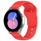 Silicone replacement watch band, red, dotted texture with clasp and strap holes