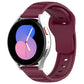 Silicone replacement watch band, wine red, dotted texture with clasp and strap holes