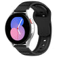 Silicone replacement watch band, black, dotted texture and adjustment holes