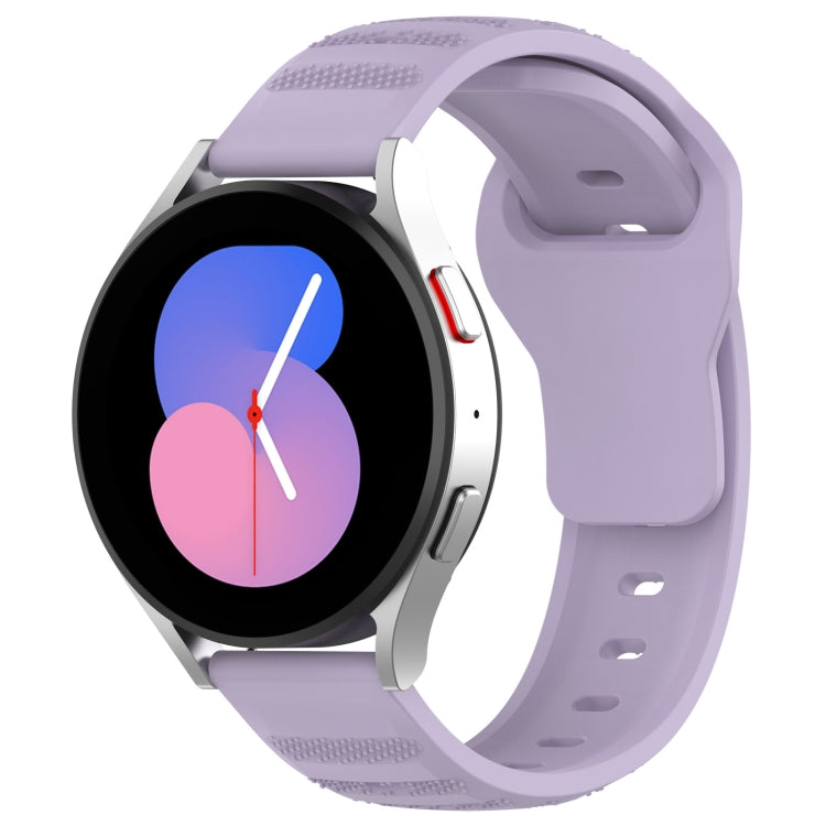 Silicone watch band with dots pattern, purple, secured with pin-and-loop clasp