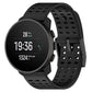 Silicone sport watch band, black perforated design, for Suunto 9 Peak Pro/Vertical/Race