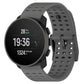 Silicone sport watch band, gray perforated design, for Suunto 9 Peak Pro/Vertical/Race