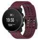 Silicone sport watch band, wine red perforated design, for Suunto 9 Peak Pro/Vertical/Race