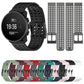 Silicone watch bands set with perforated straps in multiple colors