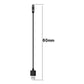 USB-A charging cable with 60mm measurement graphic, black
