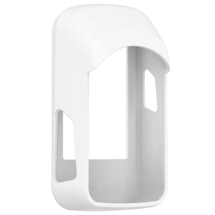 White silicone protective case, angled open back view with side handle openings.