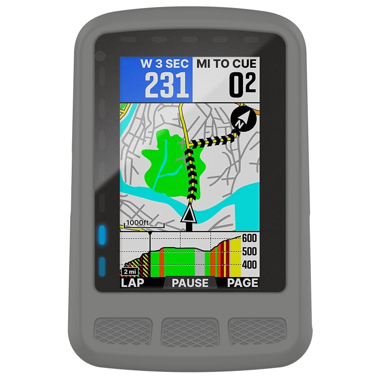 Dark gray silicone protective case with screen cutout and side button access opening