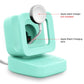 Mint green retro watch stand with charging dock compartment