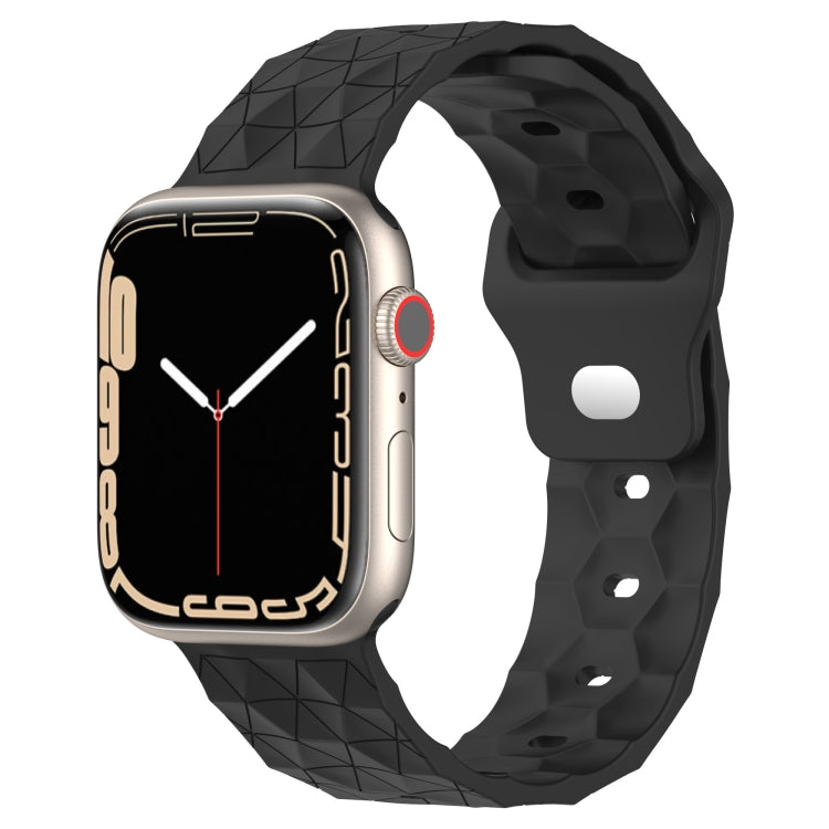Silicone watch band with football texture, dark gray color. Fits smartwatch.
